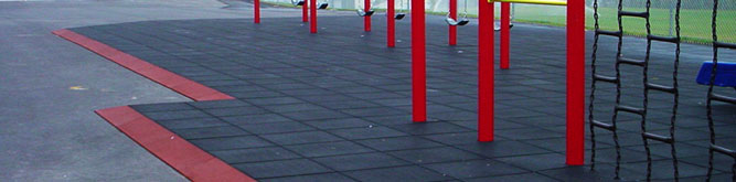 KidKushion mats installed in a playground