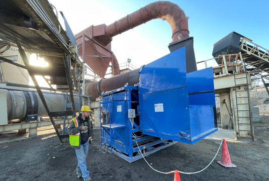 SmartMix being producted through a machine